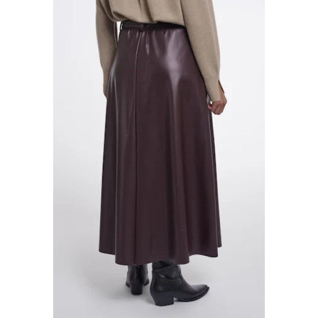 Rino & Pelle Chelsea.7502611 rino en pelle faux leather skirt with belt chocolate bean Chelsea.7502611 Chocolate bean large