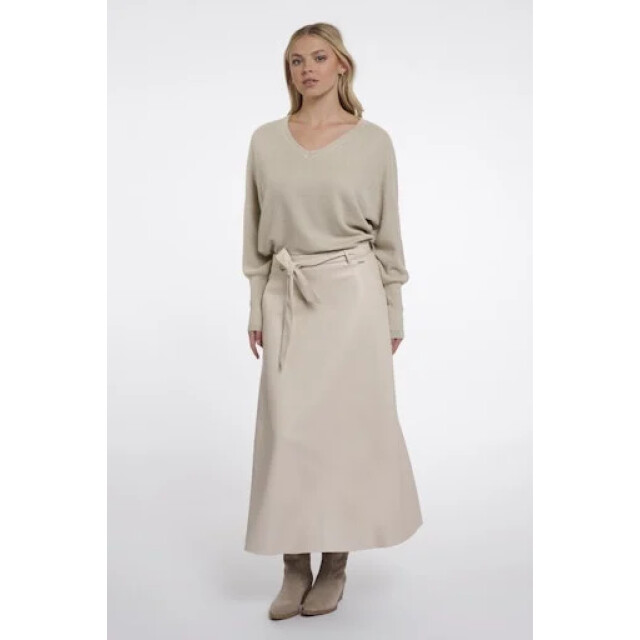 Rino & Pelle Chelsea.7502611 rino en pelle faux leather skirt with belt birch Chelsea.7502611 Birch large