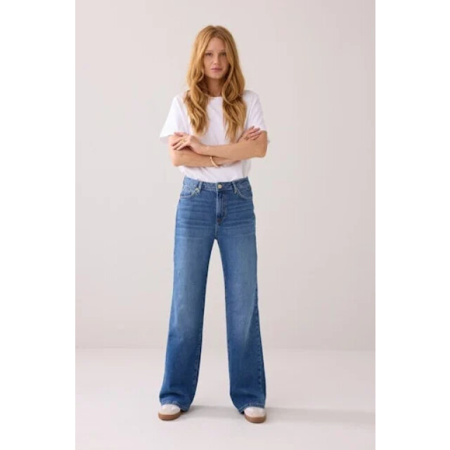 Summum Pisa-5185 6 wide leg jeans twill comford denim vintage blue denim Pisa-5185 426 large