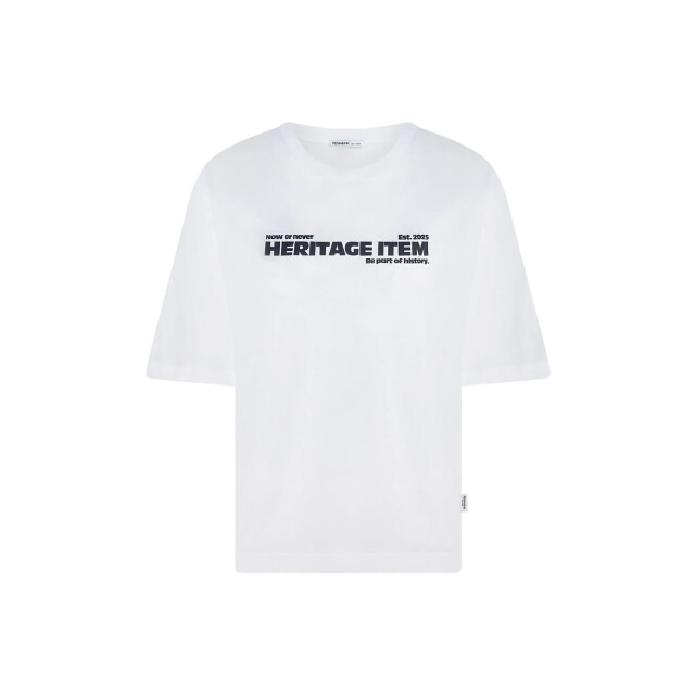 Penn & Ink W26f1936 1-655 penn en ink t-shirt print white tabac W26F1936 1-655 large