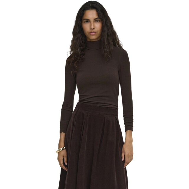 Only Onlglamour l/s roll-neck top jrs noos black coffee 15380914-177943 large