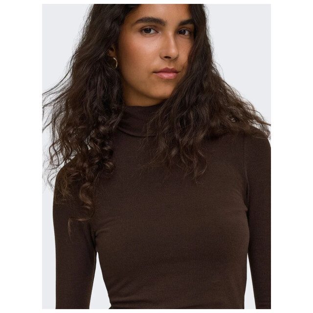 Only Onlglamour l/s roll-neck top jrs noos black coffee 15380914-177943 large