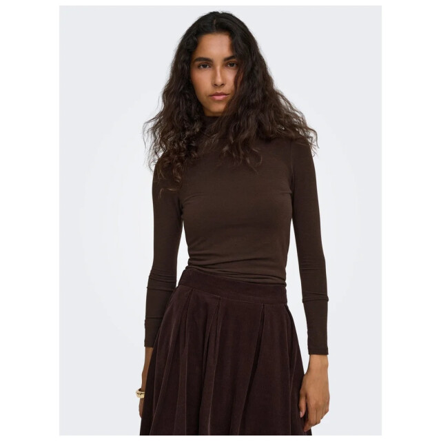 Only Onlglamour l/s roll-neck top jrs noos black coffee 15380914-177943 large