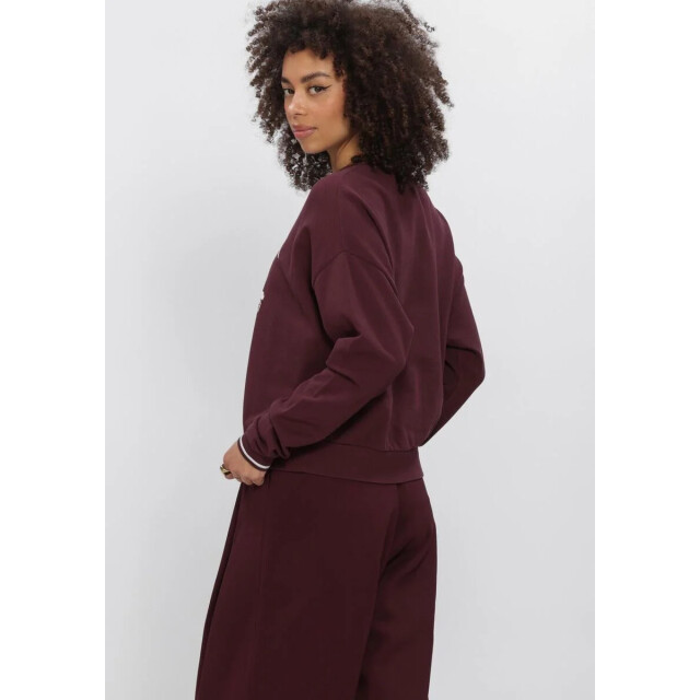 Penn & Ink W26f1941 351-5 penn en ink sweater print aubergine ecru W26F1941 351-5 large