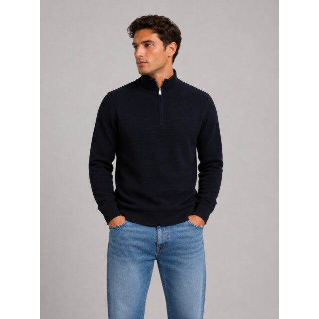 Matinique Lagoon half zip trui navy r Navy Blazer/Lagoon Half Zip large