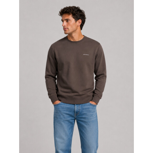 Airforce Gem1178 dark coffee white sweater airfo Dark Coffee White/GEM1178 large