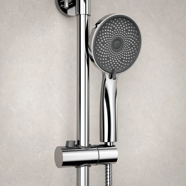 Mirlux Regendouche luno chroom met thermostaatkraan 22 cm 3667238 large