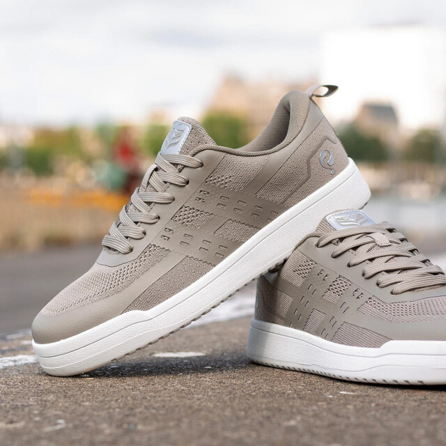 Q1905 Sneaker marken taupe/ wit QM1263643-804-1 large