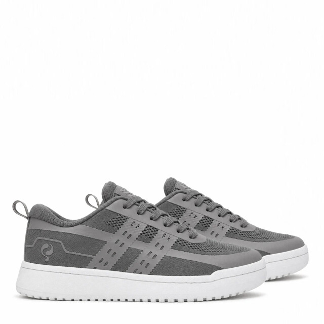 Q1905 Sneaker marken middengrijs/ wit QM1263643-117-1 large
