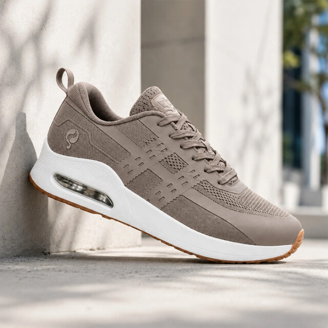 Q1905 Sneaker enkhuizen taupe/ wit QM1263350-804-1 large