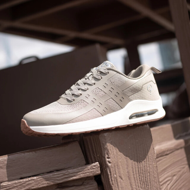 Q1905 Sneaker enkhuizen taupe/ wit QM1263350-804-1 large