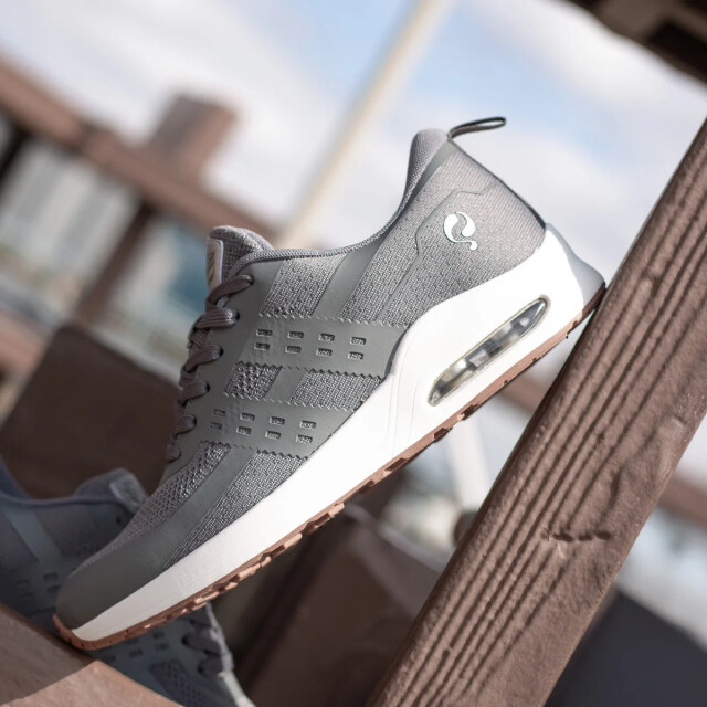 Q1905 Sneaker enkhuizen middengrijs/ wit QM1263350-117-1 large