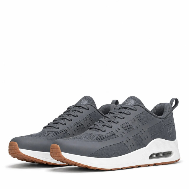 Q1905 Sneaker enkhuizen middengrijs/ wit QM1263350-117-1 large