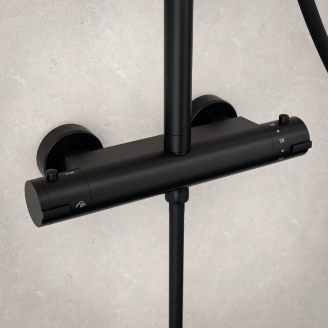 Mirlux Regendouche valo mat met thermostaatkraan 25 cm 3667226 large