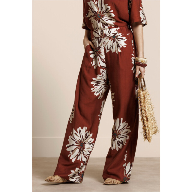 Studio Anneloes bruce flower trousers 14071 3301 rust 06541.833.0006 large