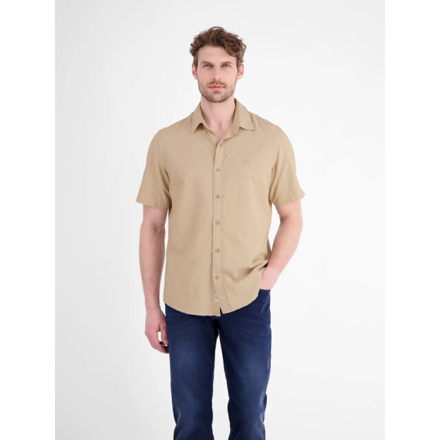 Lerros Heren overhemd 2652054 139 gravel Lerros Overhemd 2652054 139GravelBeige large