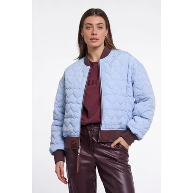 Rino & Pelle Djenna.7002611 rino en pelle bomber jacket fudge cloak and light blue Djenna.7002611 Fudge cloak and light blue large