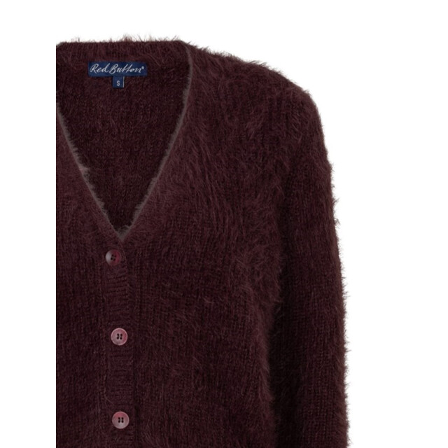Red Button Rb fuzzy cardigan burgundy RB Fuzzy cardigan burgundy large