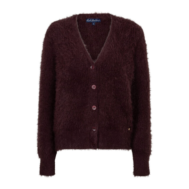 Red Button Rb fuzzy cardigan burgundy RB Fuzzy cardigan burgundy large