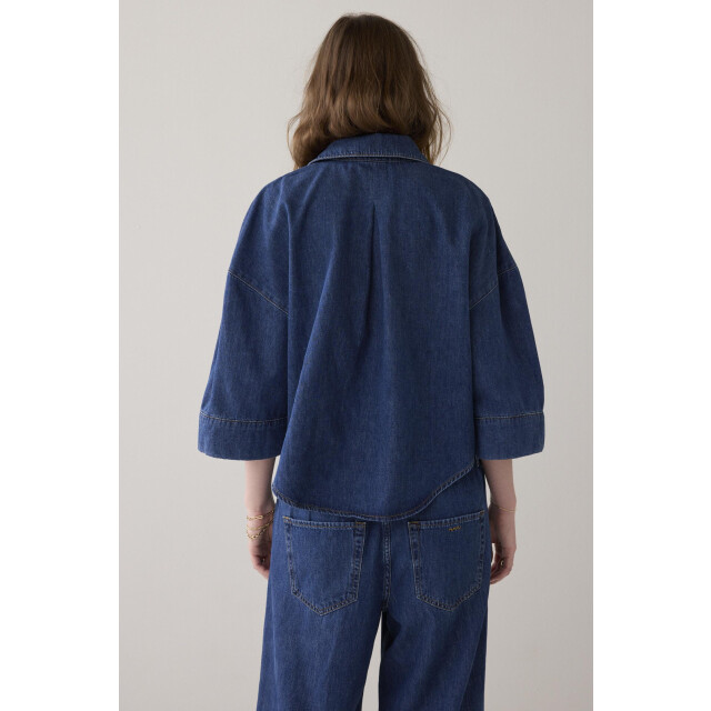 Summum 2s3346-5184 blouse denim kimono light cott 4063121017 large