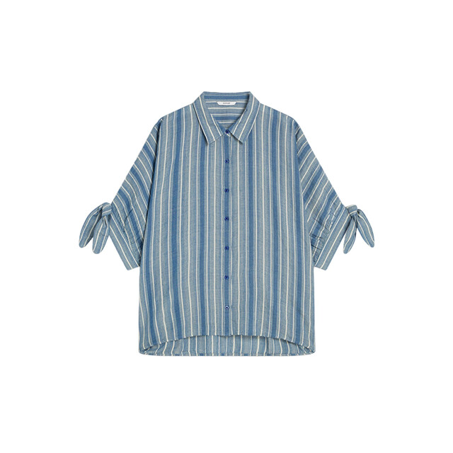 Summum 2s3480-12240 blouse stripe indigo weave 4064277033 large