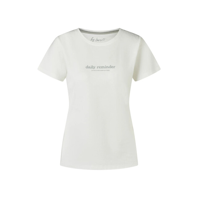 By Louise Dames korte pyjama set shortama wit/oudroze gestipt BL-6261-02 large