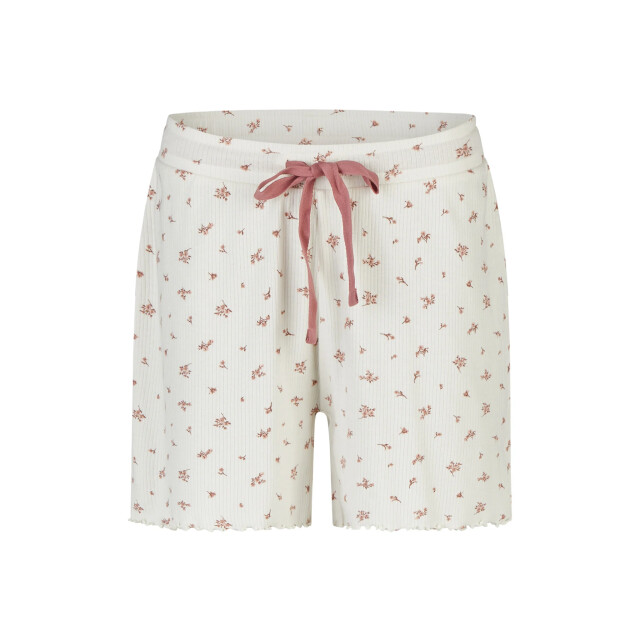 By Louise Dames korte pyjama set shortama oudroze/wit gebloemd BL-6262-02 large