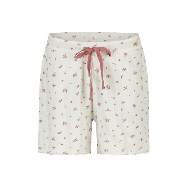 By Louise Dames korte pyjama set shortama oudroze/wit gebloemd BL-6262-02 large