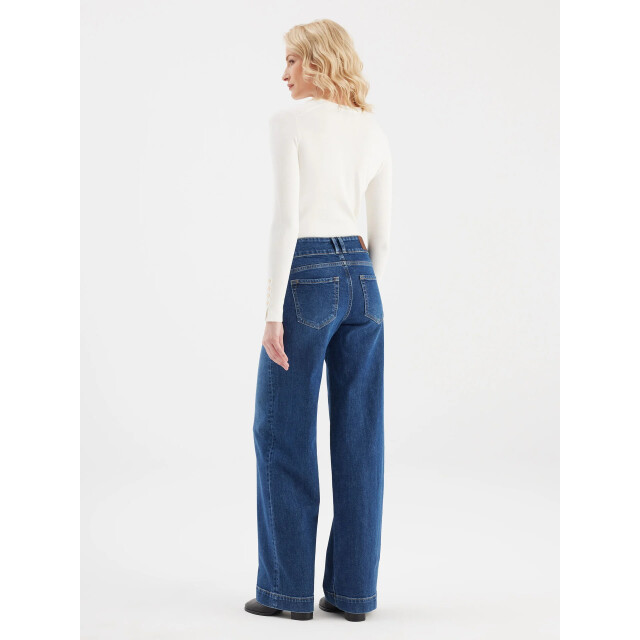 Cup of Joe Wide straight jeans dark blue Carlotta-4 large