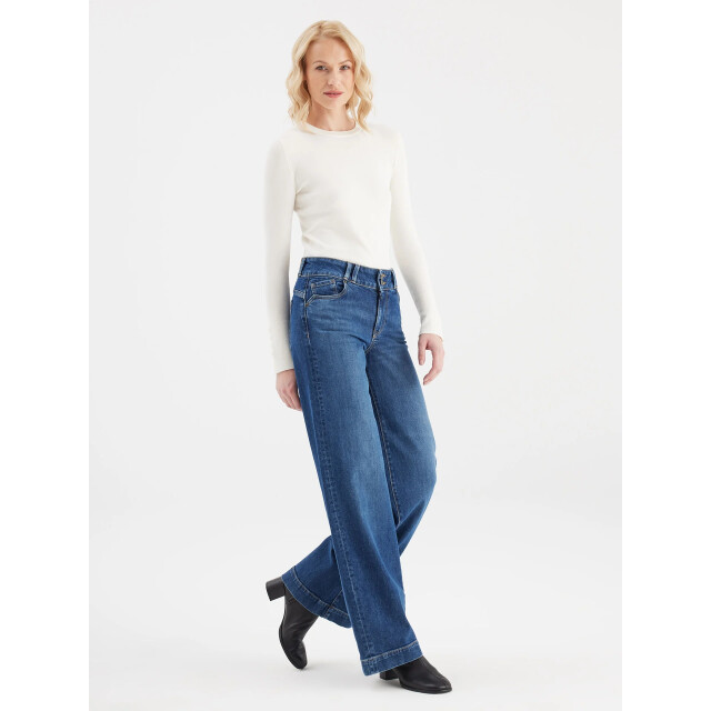 Cup of Joe Wide straight jeans dark blue Carlotta-4 large
