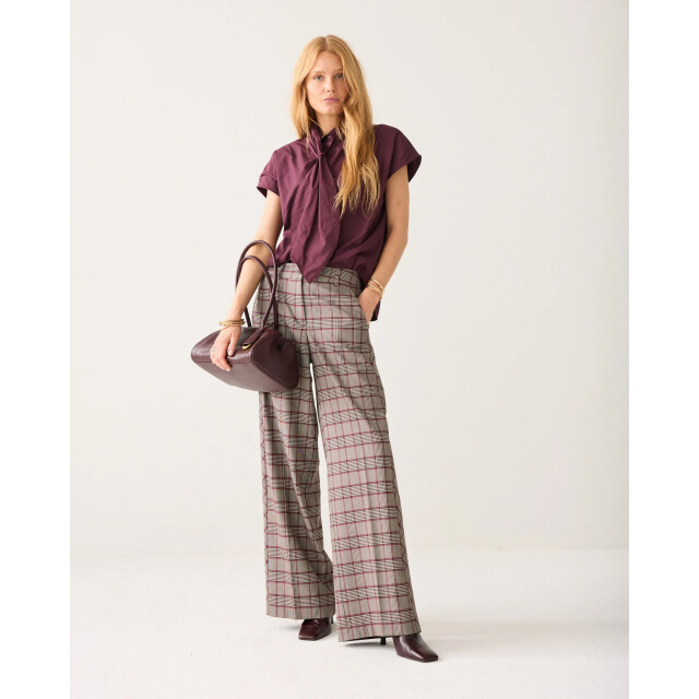 Summum 4s3040-12482 120 trousers check burgundy multicolour 4s3040-12482 120 large