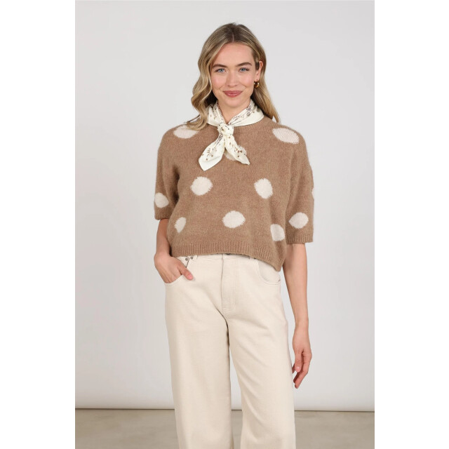 Nukus Nkf03080 60 lara pullover dots taupe NKF03080 60 large