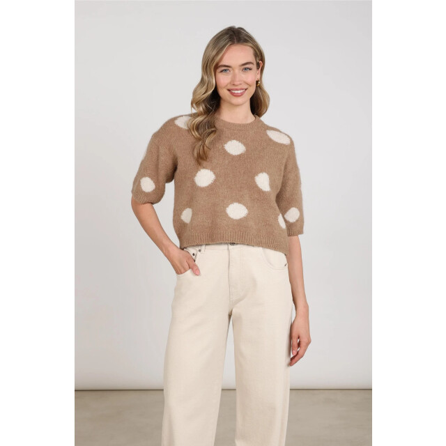 Nukus Nkf03080 60 lara pullover dots taupe NKF03080 60 large