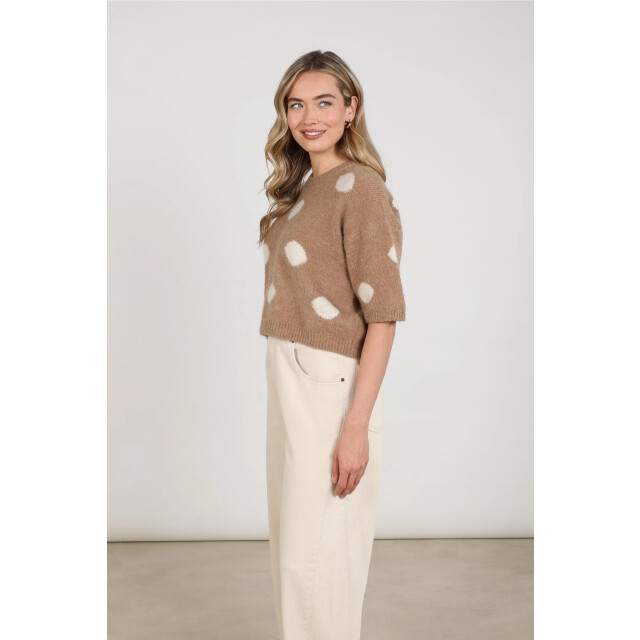 Nukus Nkf03080 60 lara pullover dots taupe NKF03080 60 large