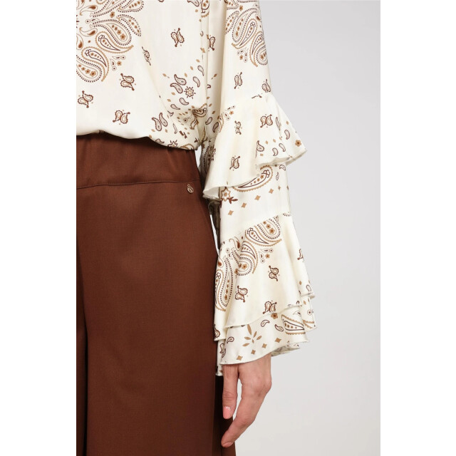 Nukus Nkf02202 318 asra blouse paisley offwhite/toffee NKF02202 318 large