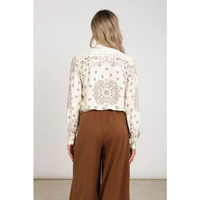Nukus Nkf02201 318 angie blouse tie paisley offwhite/toffee NKF02201 318 large