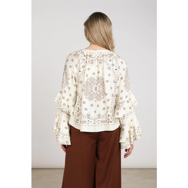 Nukus Nkf02202 318 asra blouse paisley offwhite/toffee NKF02202 318 large