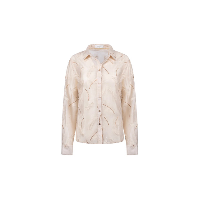 Nukus Nkf02179 9 aysha blouse feathers sand NKF02179 9 large