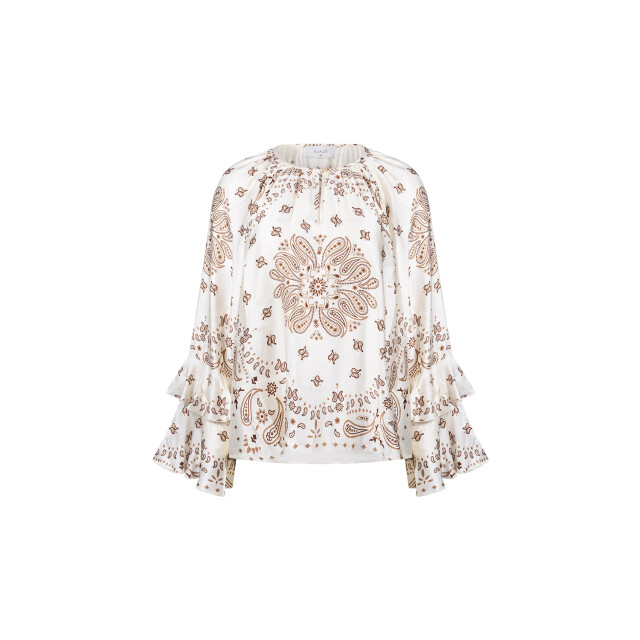 Nukus Nkf02202 318 asra blouse paisley offwhite/toffee NKF02202 318 large