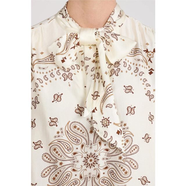 Nukus Nkf02201 318 angie blouse tie paisley offwhite/toffee NKF02201 318 large
