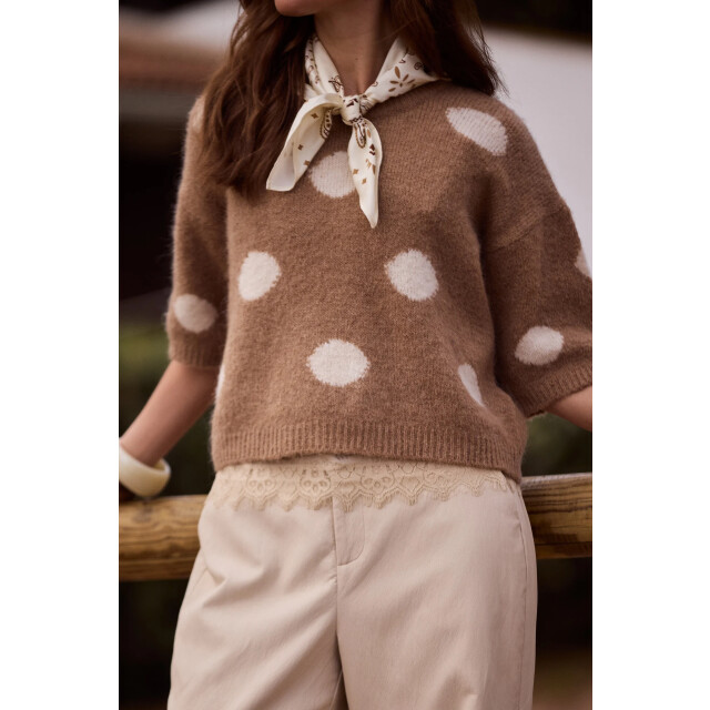 Nukus Nkf03080 60 lara pullover dots taupe NKF03080 60 large