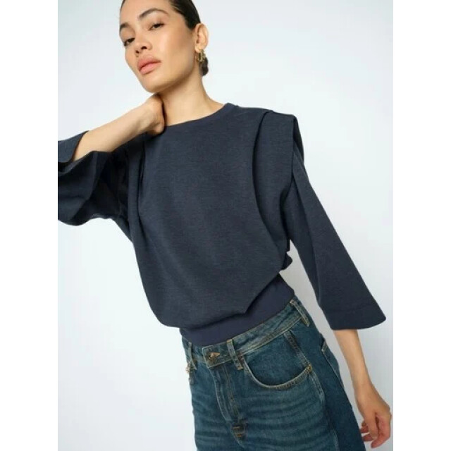 Mos Mosh 180790 468 mosmosh mmmae o-3/4 sleeve sweatshirt salute navy 180790 468 large