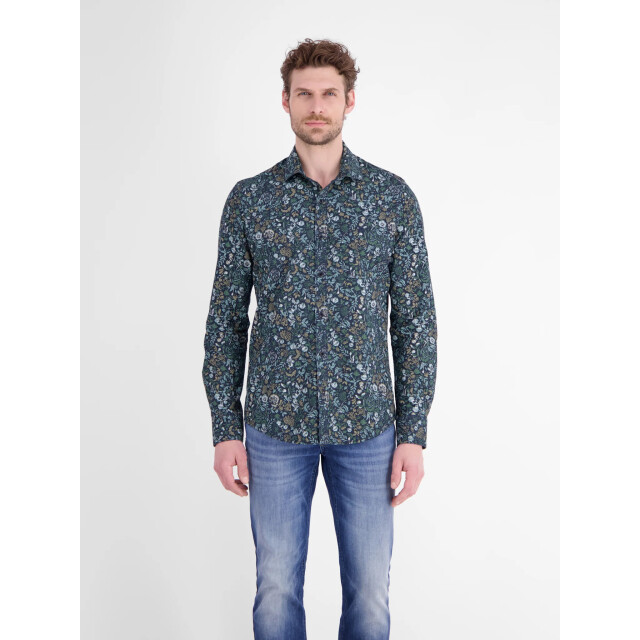Lerros Heren overhemd 2681380 448 storm blue Lerros Overhemd 2681380 139GravelBeige large