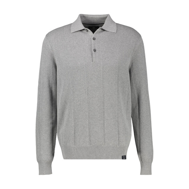 Lerros Heren polo 2685230 259 platinum grey melange Lerros Polo 2685230 259PlatinumGreyMelange large