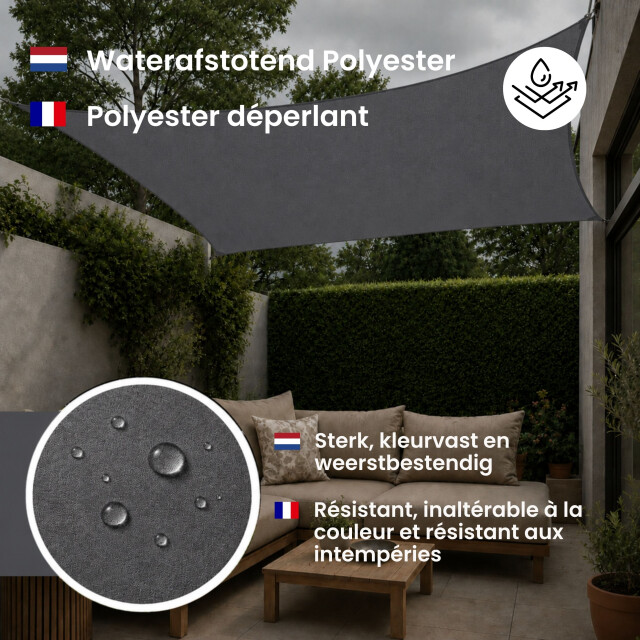 4gardenz Schaduwdoek waterafstotend vierkant 4x4 mtr - 3686973 large