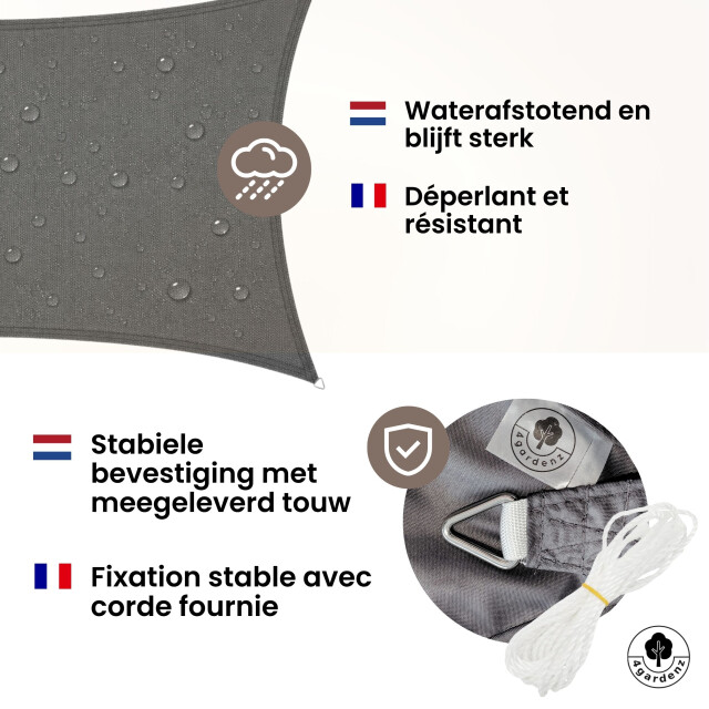 4gardenz Schaduwdoek waterafstotend rechthoek 4x6 mtr - 3686981 large