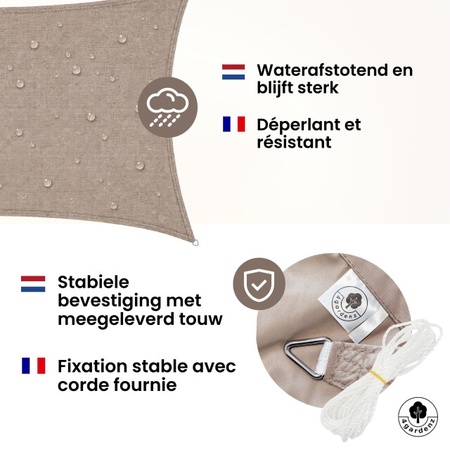 4gardenz Schaduwdoek waterafstotend rechthoek 3,5x4,5 mtr - 3686958 large