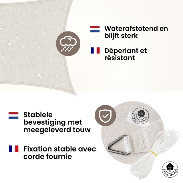 4gardenz Schaduwdoek waterafstotend rechthoek 3x4 mtr - 3686964 large
