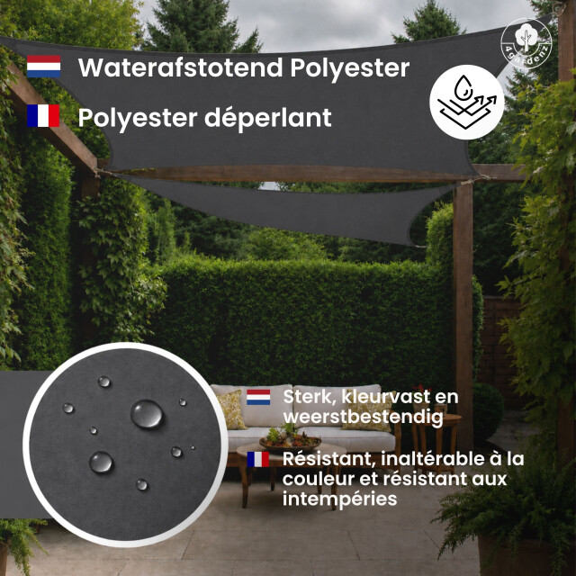 4gardenz Schaduwdoek waterafstotend rechthoek 4x6 mtr - 3686981 large