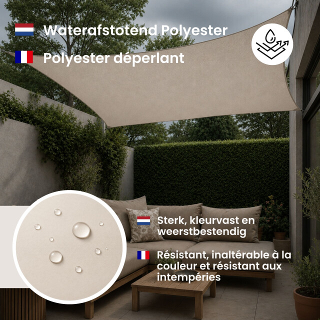 4gardenz Schaduwdoek waterafstotend vierkant 4x4 mtr - 3686972 large